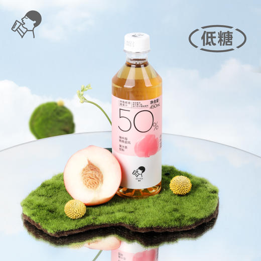 喜茶桃桃金凤果茶饮料450ml 商品图0