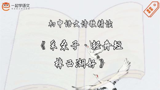 《采桑子·轻舟短棹西湖好》精读 商品图0