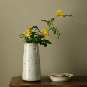 「景德镇手拉坯粗陶锥形花瓶」复古陶艺花器 中式禅意陶罐