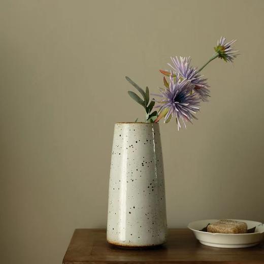 「景德镇手拉坯粗陶锥形花瓶」复古陶艺花器 中式禅意陶罐 商品图1