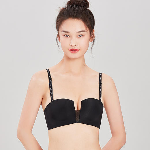 笔笔同款都市丽人0压无痕内衣AB中厚1/2杯光面泳布文胸三排树脂胶圈LB31B3 商品图5