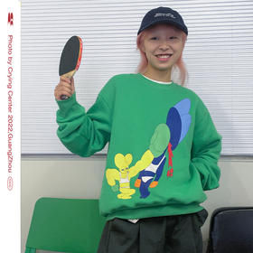 CryingCenter とと拳击 运动卫衣宽松圆领套头加绒保暖 哭喊中心