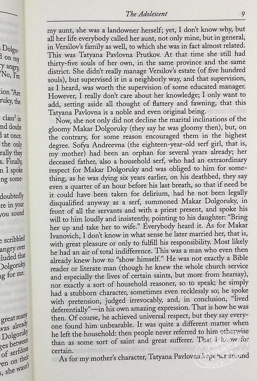 【中商原版】陀思妥耶夫斯基 少年 英文原版 Everyman s Library Classics The Adolescent 俄文学三巨头之一 Fyodor Dostoevsky 商品图7