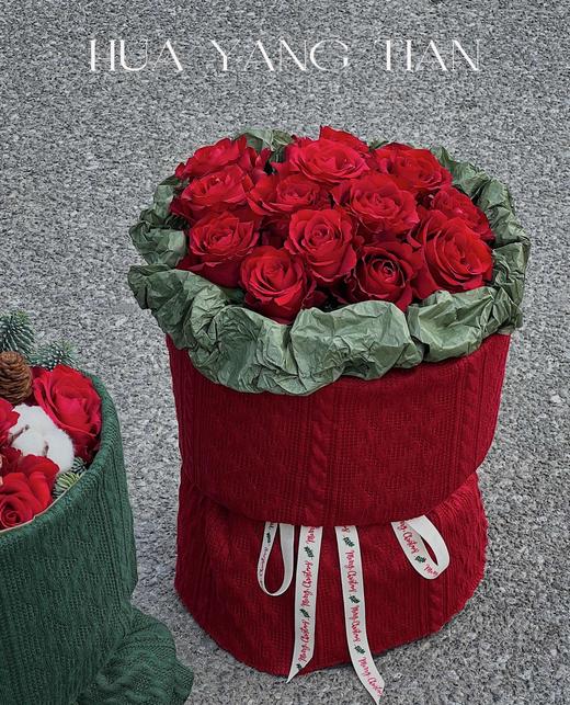 复古玫瑰针织花束 商品图0