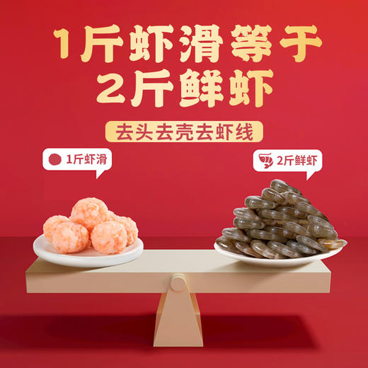 逮虾记虾滑150g/盒， 一盒虾滑的热量只有116大卡 ， 0脂肪低热量 商品图1