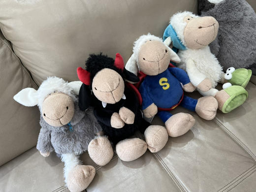 1214-6 圣诞礼物 超神气 披风超人羊 毛绒绒 公仔玩具 原厂限量 商品图11