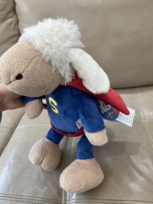 1214-6 圣诞礼物 超神气 披风超人羊 毛绒绒 公仔玩具 原厂限量 商品图3