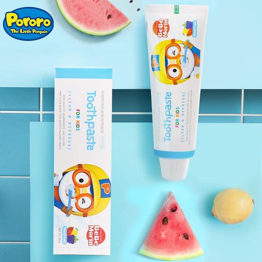 Pororo啵乐乐 儿童水果味低氟口腔清洁牙膏 80g/支 商品图0