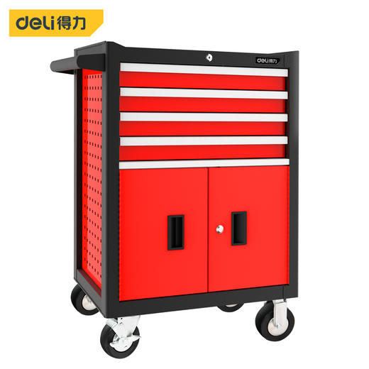 得力四抽屉带门工具车（DQ02342） 商品图0