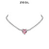 ZEGL粉色爱心项链女芭比风轻奢小众高级设计感2023小众轻奢锁骨链 商品缩略图0