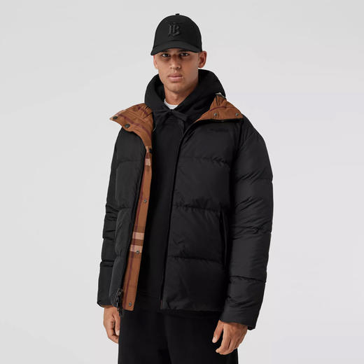 BURBERRY 巴宝莉 男士双面两穿格纹尼龙连帽羽绒服 格子 8058546 A9697 商品图1