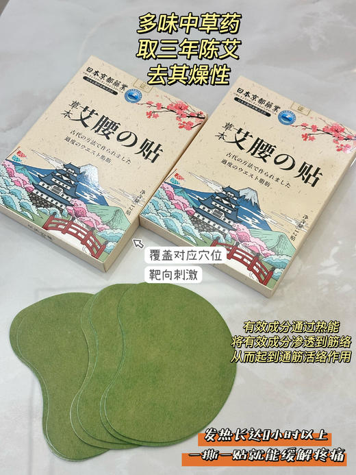 【1.3 入店必buy 】日本京都药业艾腰贴 5盒 商品图3