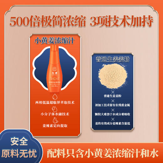 1瓶=7.5斤小黄姜 500倍浓缩姜汁 随身携带的姜汤 商品图4