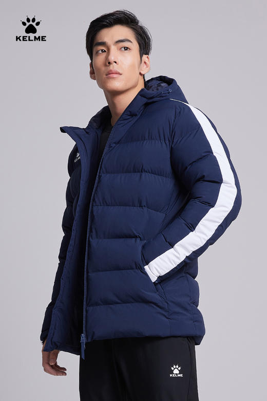 卡尔美2022冬季运动棉服短款连帽男女休闲外套加厚保暖棉袄 商品图4