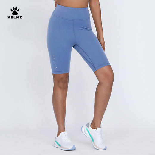 卡尔美官方旗舰店高弹紧身瑜伽裤女跑步运动健身服针织中裤 商品图2