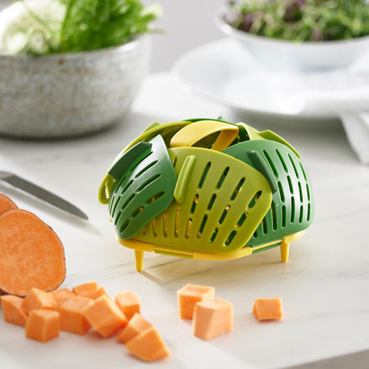 英国Joseph Joseph蒸笼蒸架蒸格蒸屉蒸盘圆形家用折叠隔水莲花 商品图3