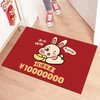 喜庆红色兔年地垫可爱欢迎回家卧室进门入户门垫蹭土可水洗脚垫 商品缩略图3