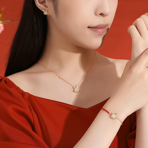 【授权商品】BOMURNNY/宝慕尼吉祥如意玉兔项链 商品图3