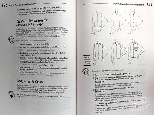 【中商原版】Fashion Drawing For Dummies 进口艺术 时装画达人迷 商品图4