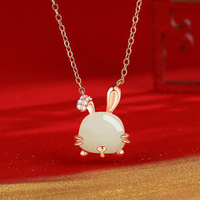【授权商品】BOMURNNY/宝慕尼吉祥如意玉兔项链