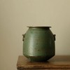 「景德镇粗陶手拉坯铜环陶艺花瓶」复古中式禅意陶罐 商品缩略图3