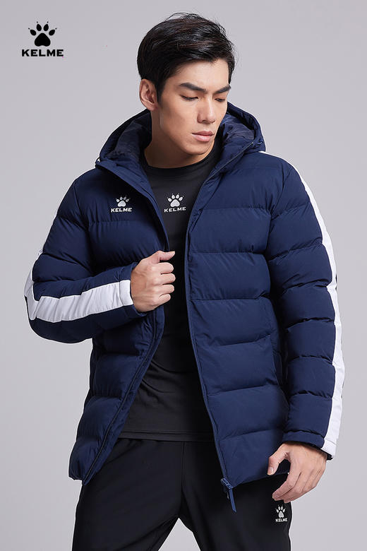 卡尔美2022冬季运动棉服短款连帽男女休闲外套加厚保暖棉袄 商品图1