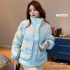 2022秋冬新款立领小香风韩版简约宽松羽绒服90%白鸭绒填充女款加厚休闲百搭外套 商品缩略图3
