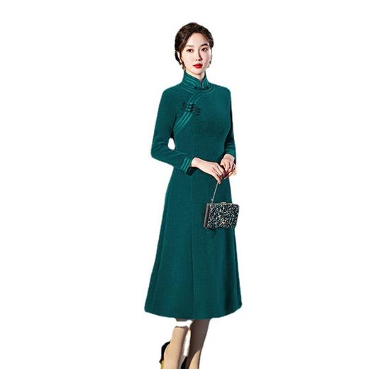 【舒悦】金貂绒面料改良A版修身显瘦遮肚优雅风复古旗袍TY-929 商品图4