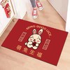 喜庆红色兔年地垫可爱欢迎回家卧室进门入户门垫蹭土可水洗脚垫 商品缩略图4