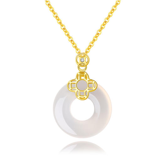 【授权商品】BOMURNNY/宝慕尼玉髓平安扣吊坠项链 商品图0