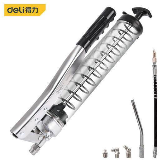 得力透明管黄油枪(双杠)600CC（DQ80503） 商品图0