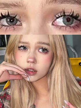 Hushlens 埃及青灰 年抛 2片 14.2mm 着色13.3mm  基弧8.6 含水38% 韩国进口HUSHLENS