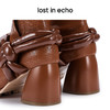 【下架】lost in echo 设计师女鞋填充结方头粗跟弹力靴时装靴 商品缩略图4