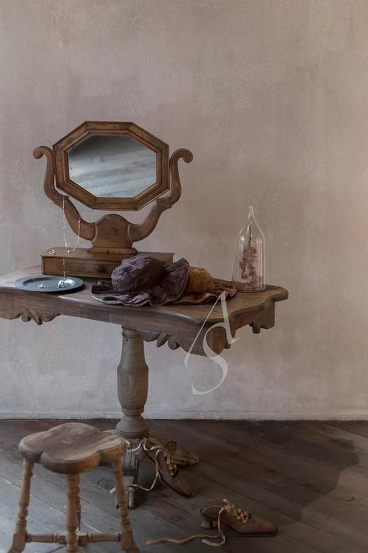 Kreuzzz  黑色/金棕色/灰紫色Haru条绒真丝拼接宽檐帽 商品图6