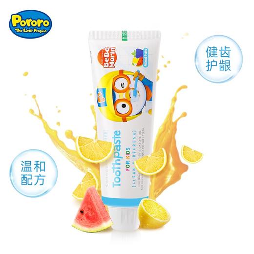 Pororo啵乐乐 儿童水果味低氟口腔清洁牙膏 80g/支 商品图1