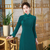 【舒悦】金貂绒面料改良A版修身显瘦遮肚优雅风复古旗袍TY-929 商品缩略图1