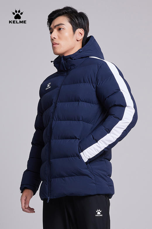 卡尔美2022冬季运动棉服短款连帽男女休闲外套加厚保暖棉袄 商品图6