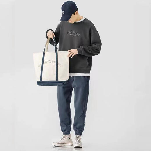 秋冬束脚卫裤男宽松运动裤休闲加绒加厚男士裤子篮球裤男 商品图6