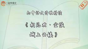 《相见欢·金陵城上西楼》精读