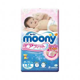 日本进口尤妮佳 Moony婴儿纸尿裤 L号 54片