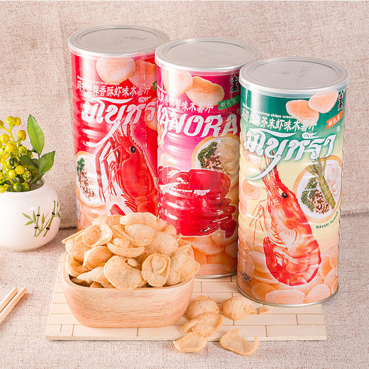 泰国玛努拉香酥木薯片系列100g 虾味/蟹味纤薄香脆不油腻 050599-1/050599-2 商品图0