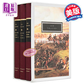 预售 【中商原版】战争与和平 三卷本 英文原版 Everyman s Library Classics War and Peace 3 Volume Leo Tolstoy Louise Maude