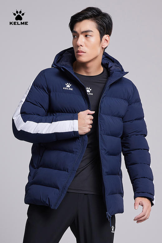 卡尔美2022冬季运动棉服短款连帽男女休闲外套加厚保暖棉袄 商品图3