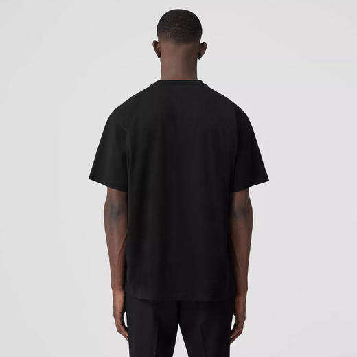 【一】BURBERRY 巴宝莉 男士棉质字母徽标印花宽松圆领短袖T恤 黑色 8055307 A1189 商品图2