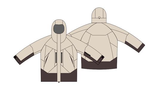 2223 YAKKY 鲨鱼系列 滑雪夹克 浅咖 2022-007-GRBR 商品图0