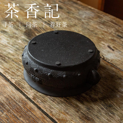 茶香记 徽州古风砖雕双耳水盂1400ml手工制建水非遗工艺古典茶具 商品图3