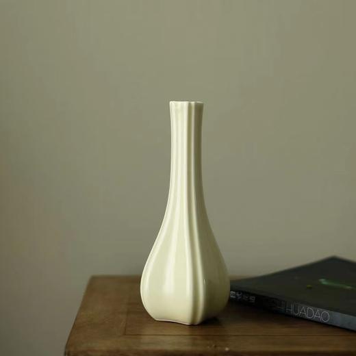 「景德镇草木灰釉水仙造型花瓶」台面中式小摆件 纯色花器 商品图4