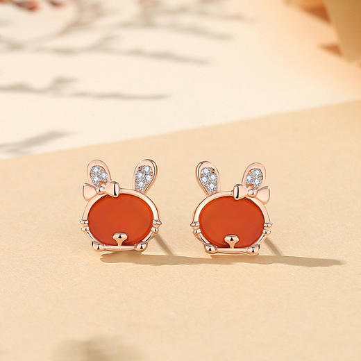 【授权商品】BOMURNNY/宝慕尼S925纯银红兔如意兔子兔年限定项链手链耳钉套装 商品图4