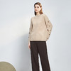 【半高领纽扣款羊绒衫】羊绒世家22年秋冬新品女士100%山羊绒半高领宽松针织衫 商品缩略图1