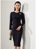 J20384605A 2020秋冬装新款通勤修身女士气质时尚名媛长袖职业包臀连衣裙颈袖添香 商品缩略图1
